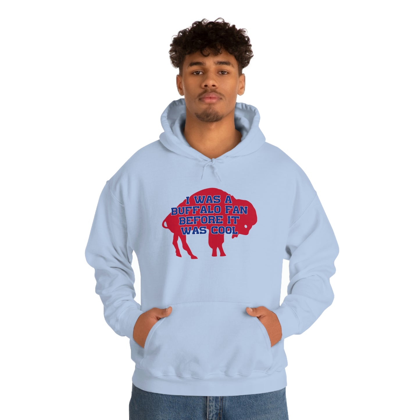 I Was a Buffalo Fan Before it was Cool Retro Red Logo Bills Mafia Football Hooded Sweatshirt