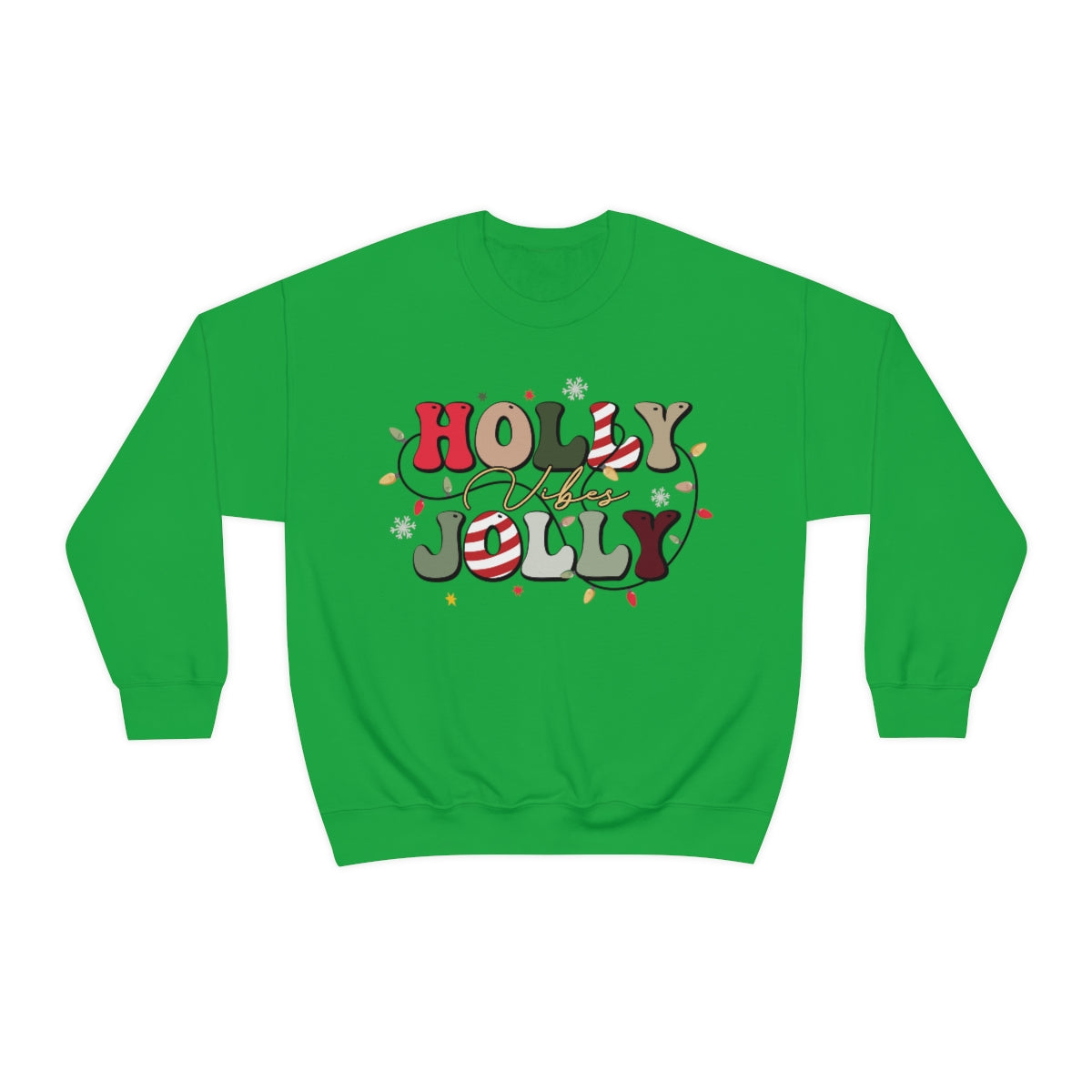 Holly Jolly Vibes with Lights Christmas Sweatshirt