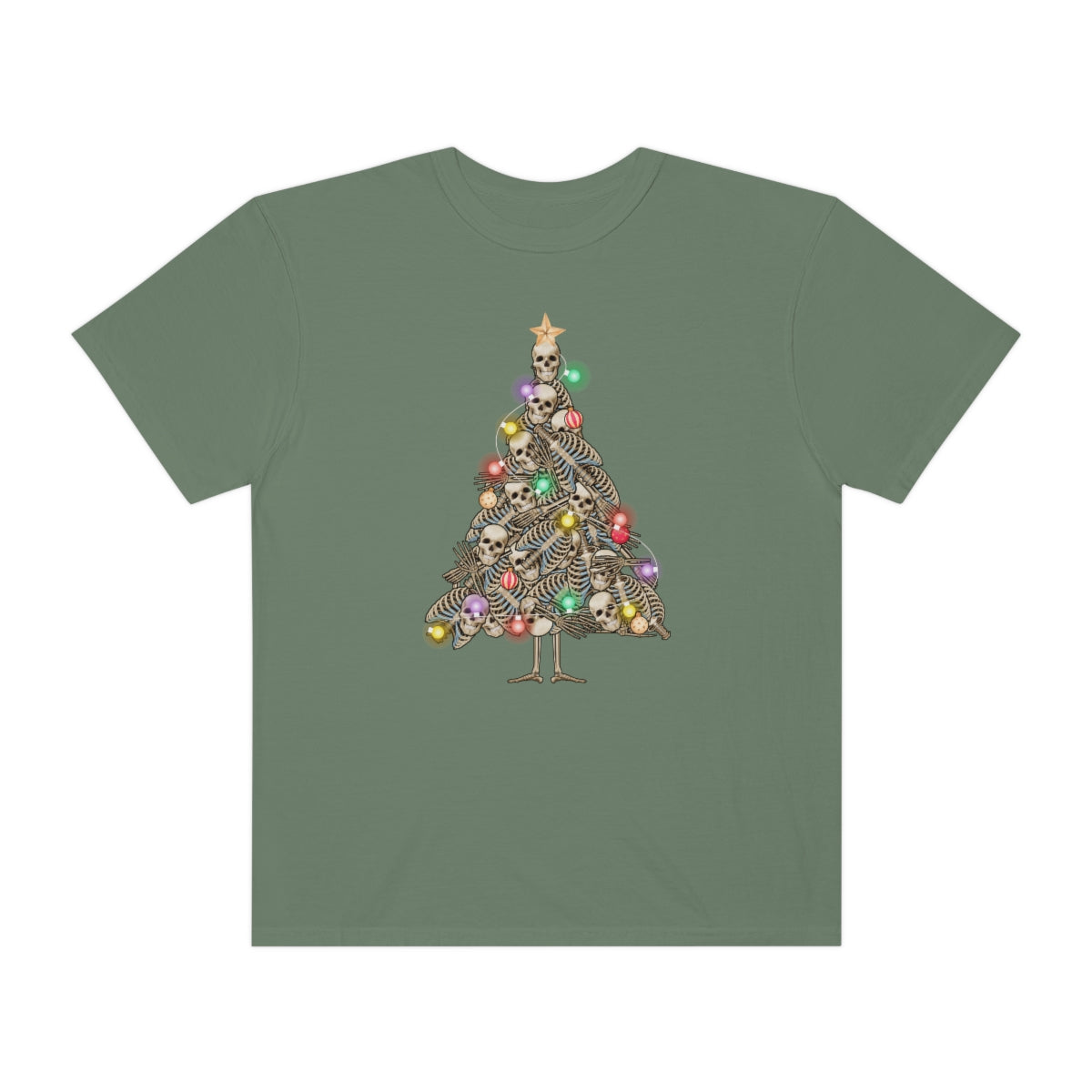 Skeleton Christmas Tree Holiday Tshirt