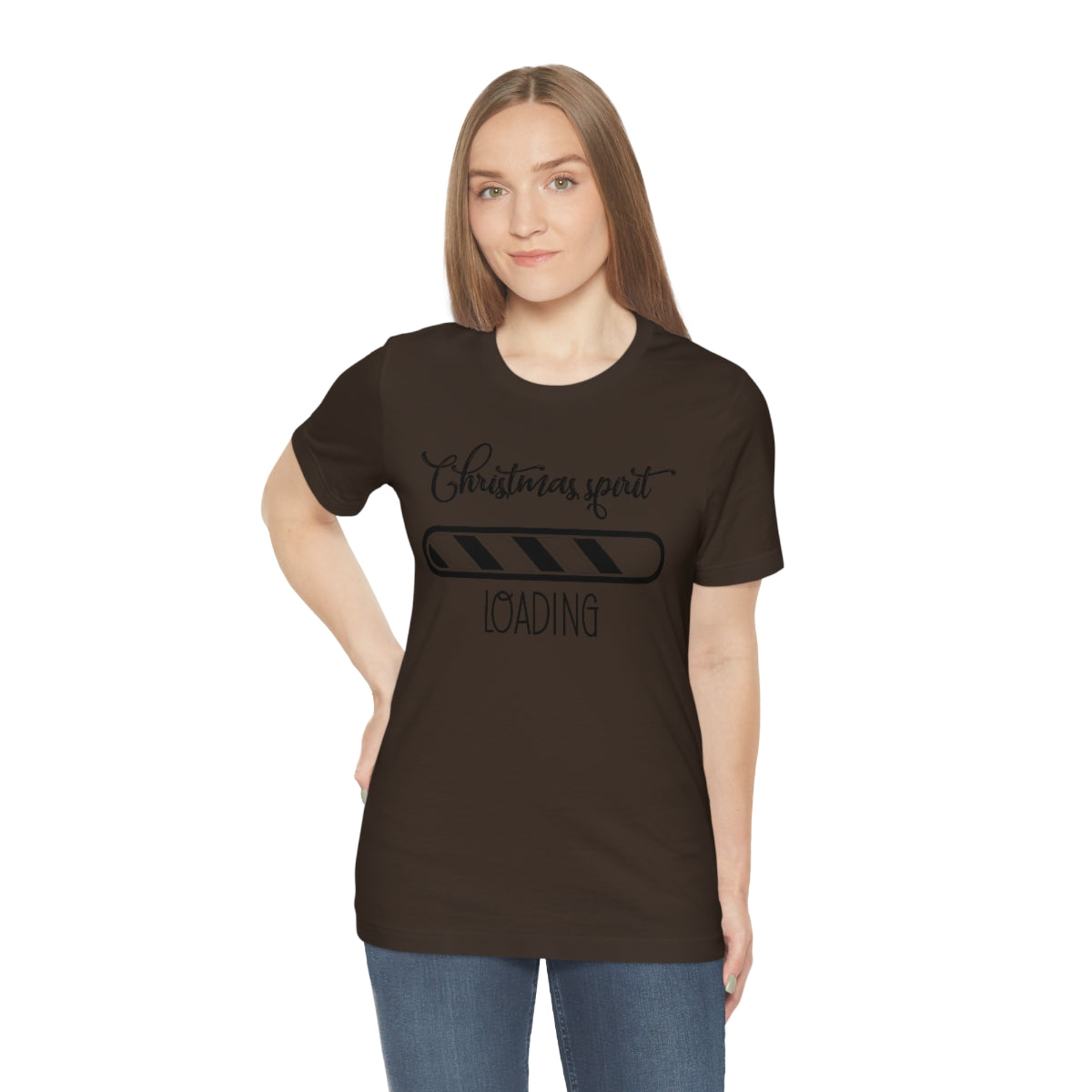 Christmas Spirit Loading Black Tshirt