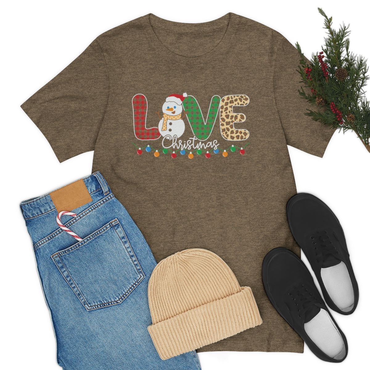 Cute Love Christmas Snowman Tshirt