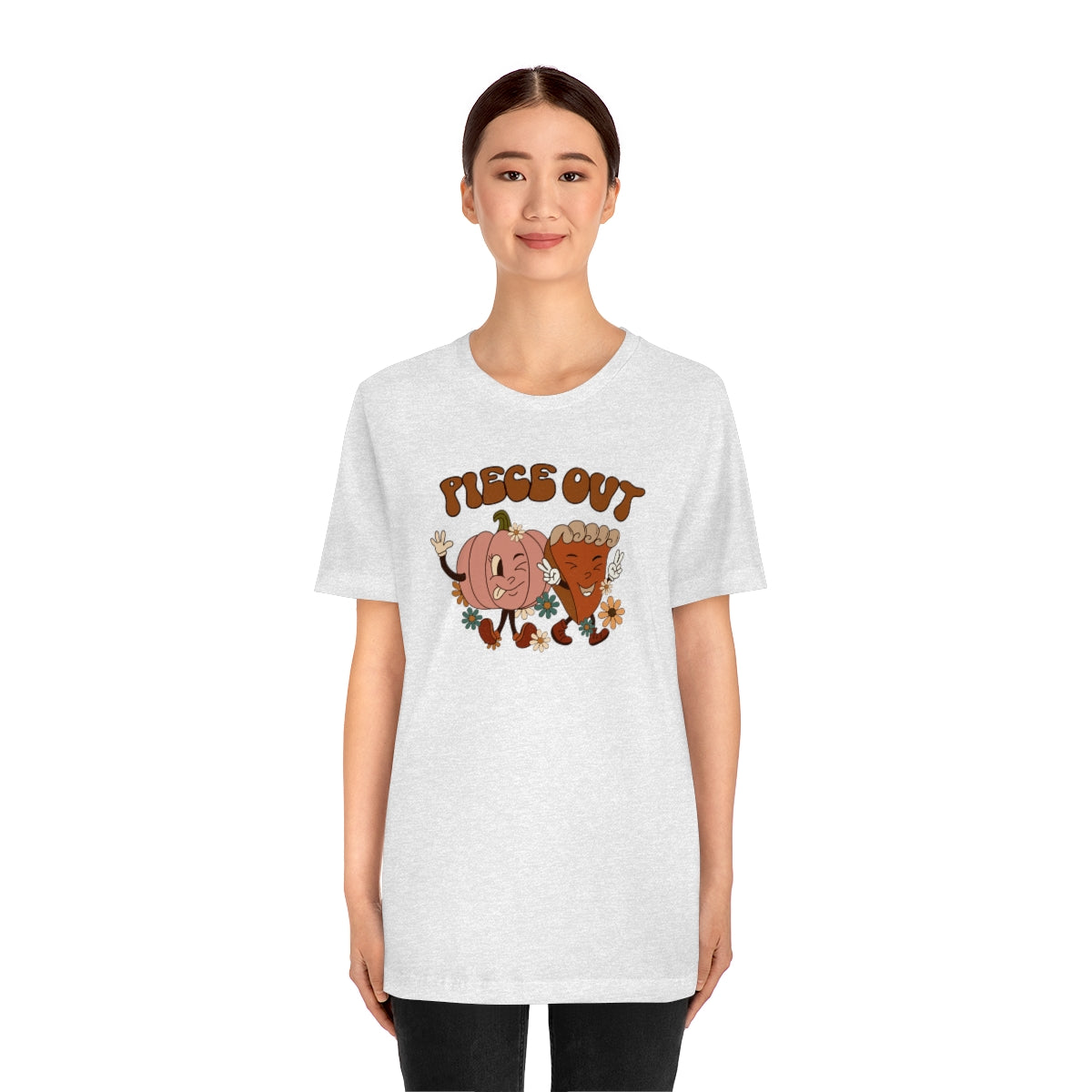 Piece Out Pie Inspired Thanksgiving Teeshirt on Unisex Jersey Short Sleeve Tee