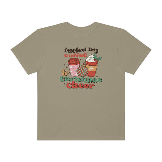 Fueled by Coffee and Christmas Cheer Retro Xmas TShirt