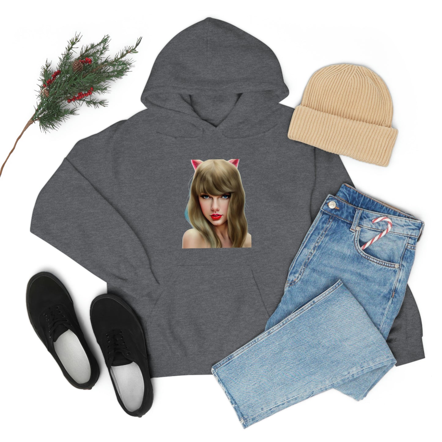 Taylor Swift Cat Ears T Swift Taylor Swift Merch Fan Swifty Gift Hooded Sweatshirt