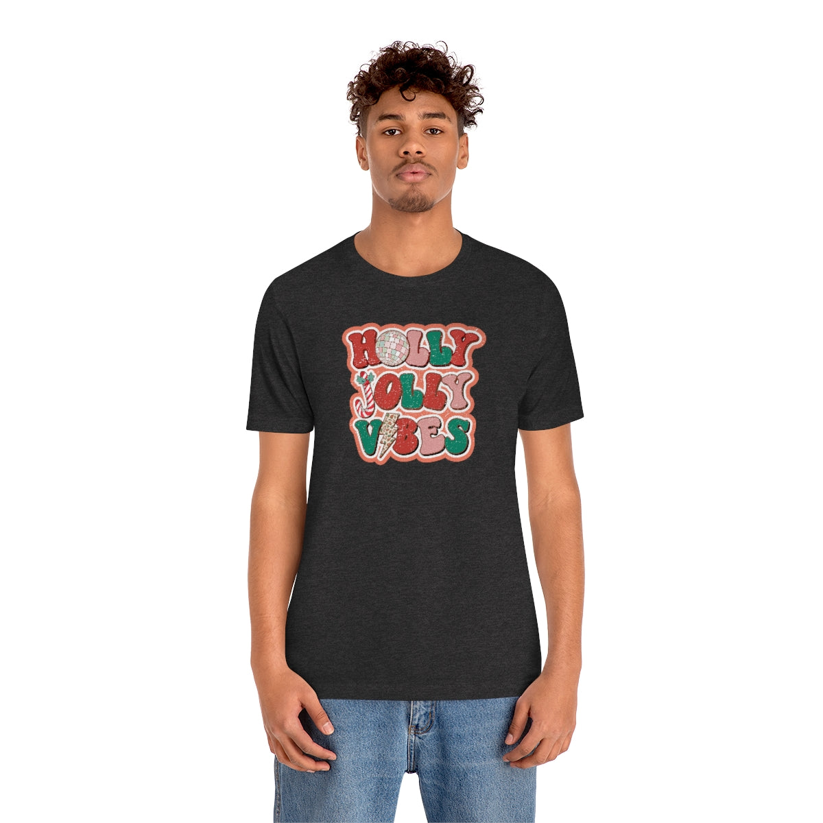 Retro Holly Jolly Vibes Christmas TShirt