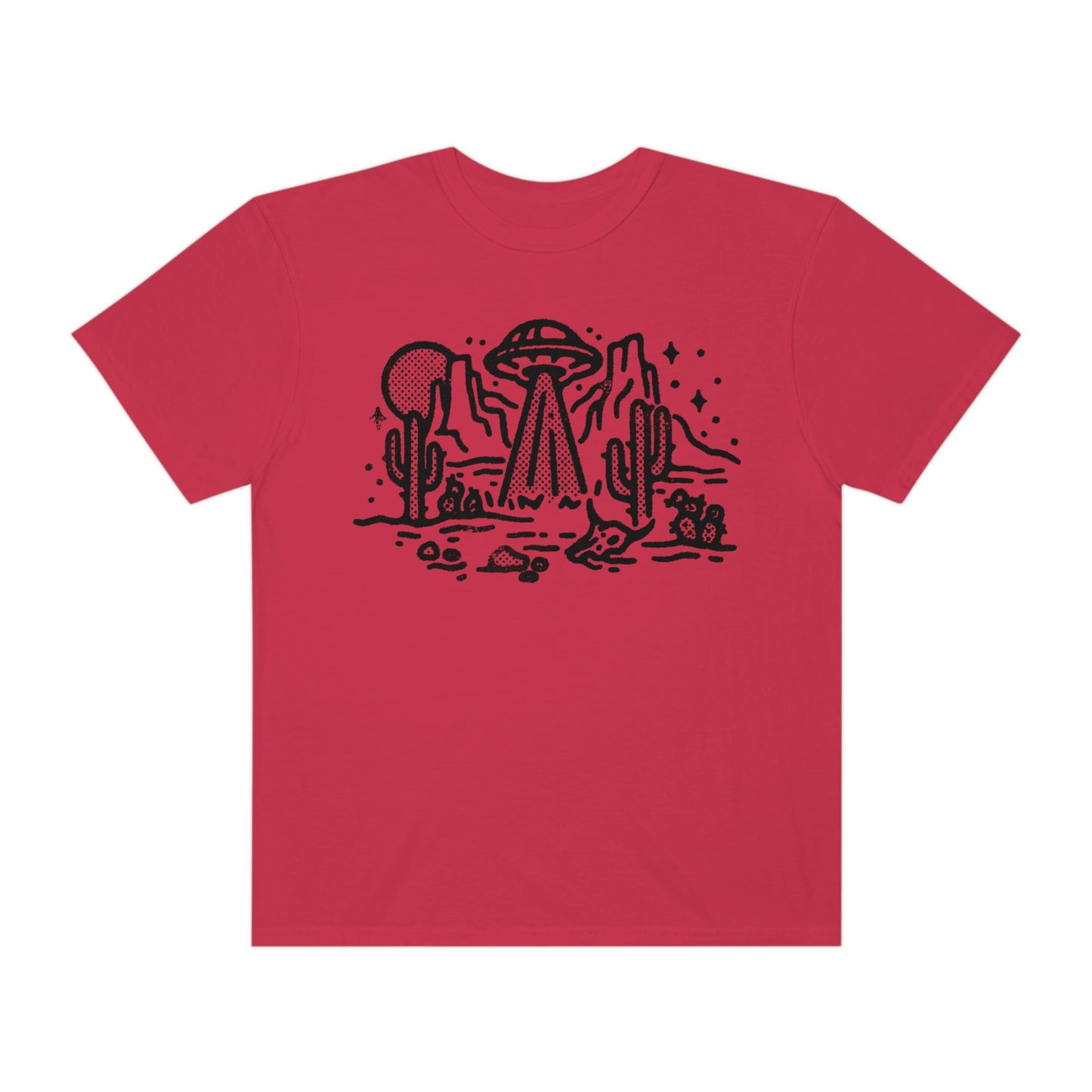 ﻿Retro Vintage UFO Alien Desert Tshirt