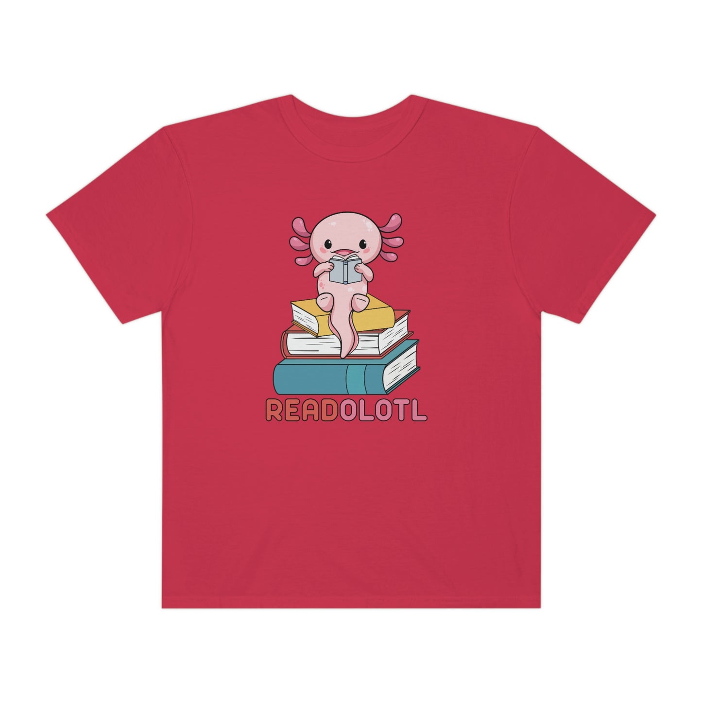 "Readolotl" Axolotl Reading Books Tshirt