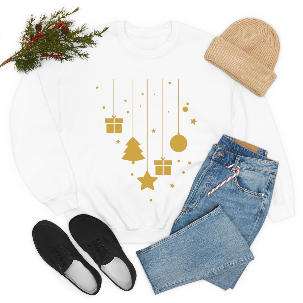 Cute Hanging Ornaments Christmas Sweatshirt