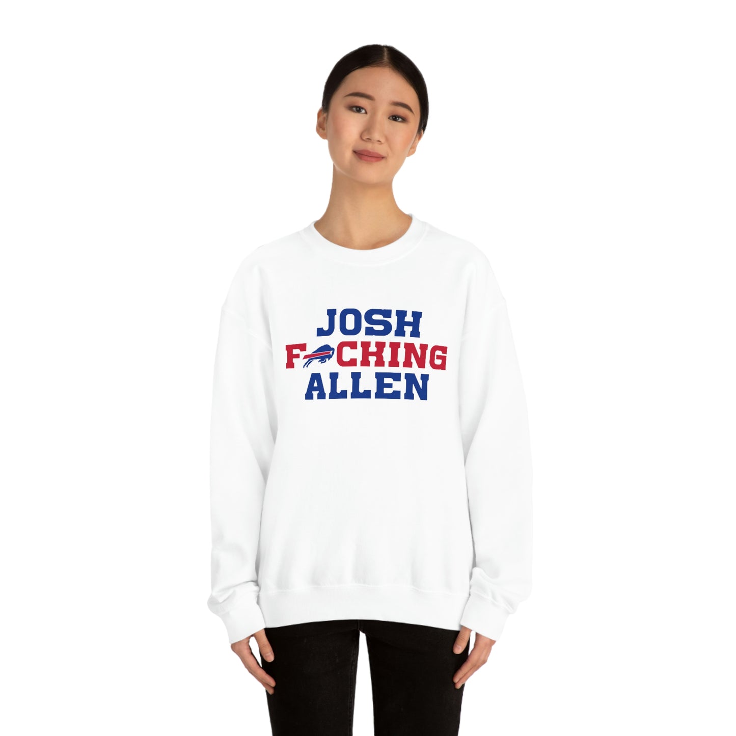 Josh Freaking Allen Bills Mafia #17 Buffalo Bills Football Crewneck Sweatshirt