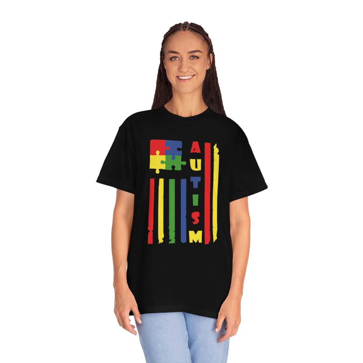 Puzzle Piece Flag Autism Awareness Tshirt