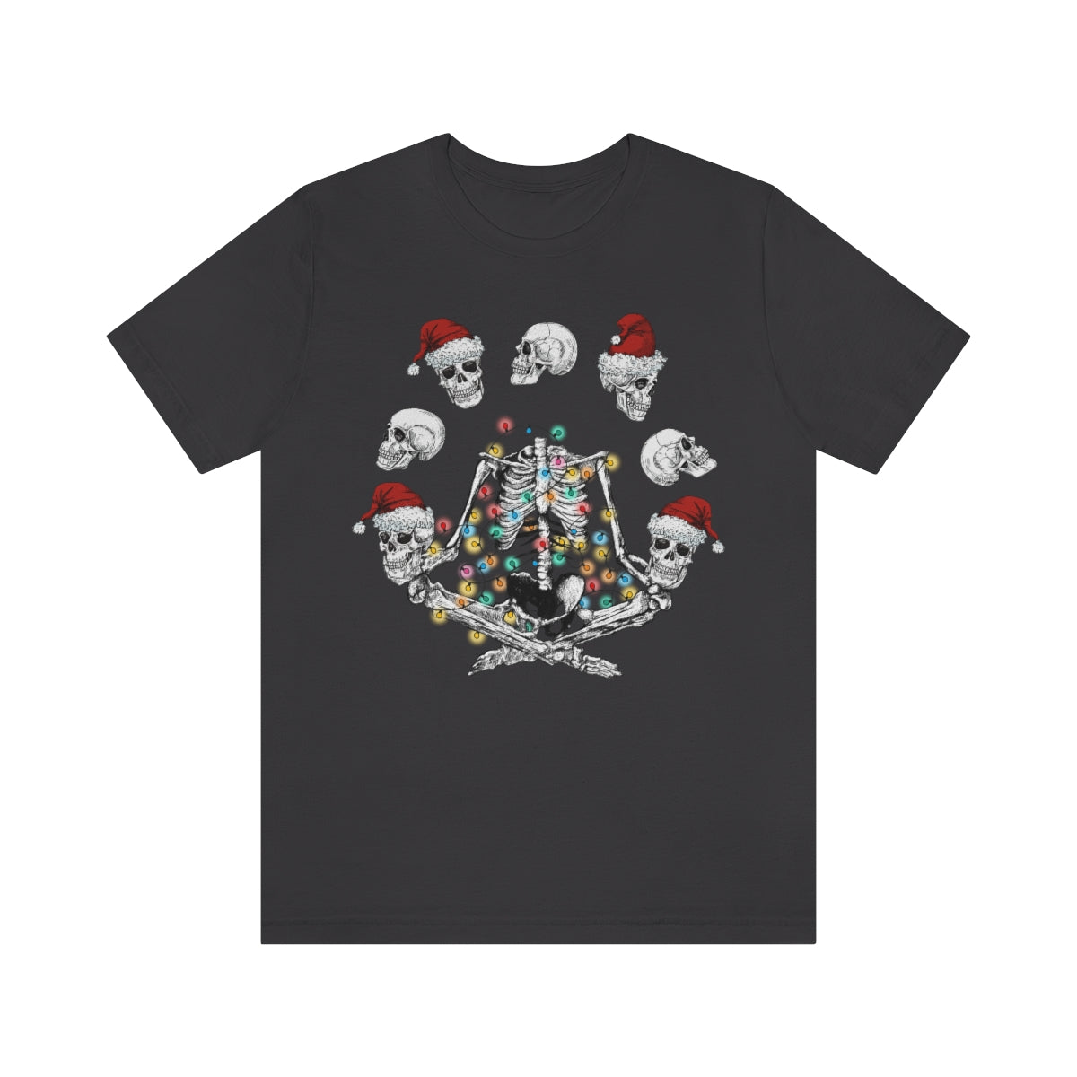 Yoga Skeleton Juggling Heads Christmas Tshirt