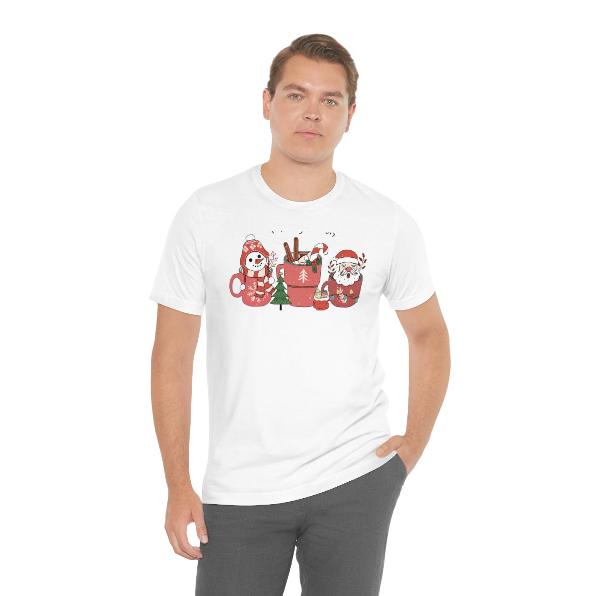 Merry Christmas Coffee Tshirt on Unisex Jersey Short Sleeve Tee