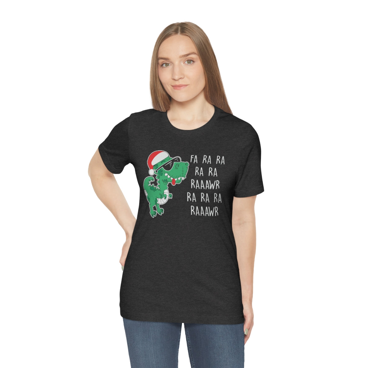 Fa Ra Ra Ra Ra Rawr Cute Dino Christmas Funny Tshirt