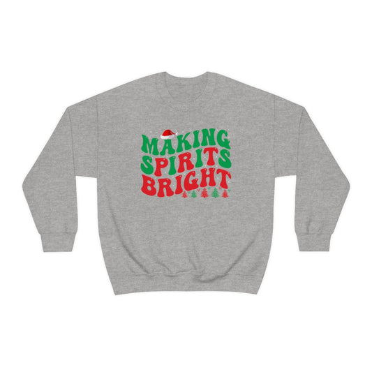 Making Spirits Bright Retro Christmas Sweatshirt