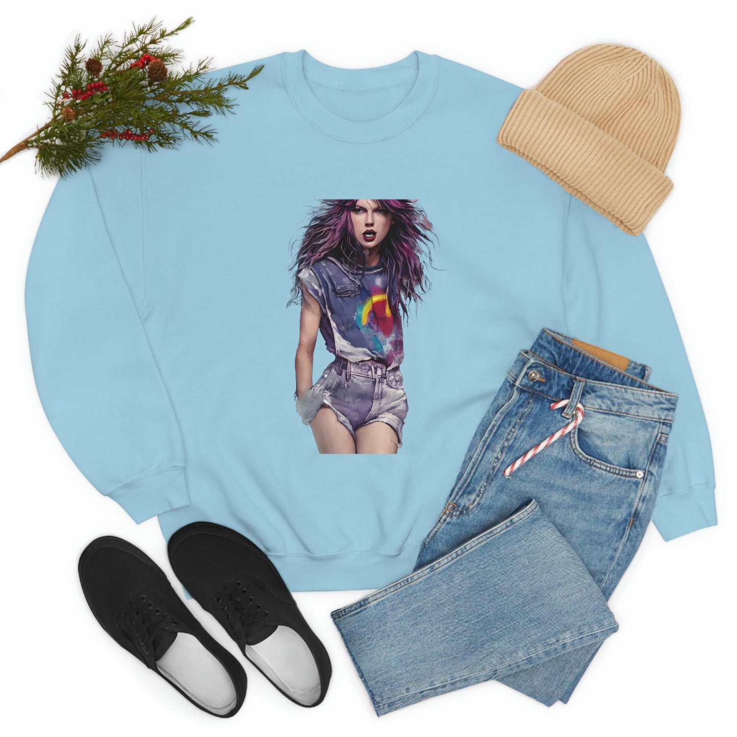 Punk Taylor Swift Rocking T Swift Taylor Swift Merch Fan Swifty Gift Crewneck Sweatshirt