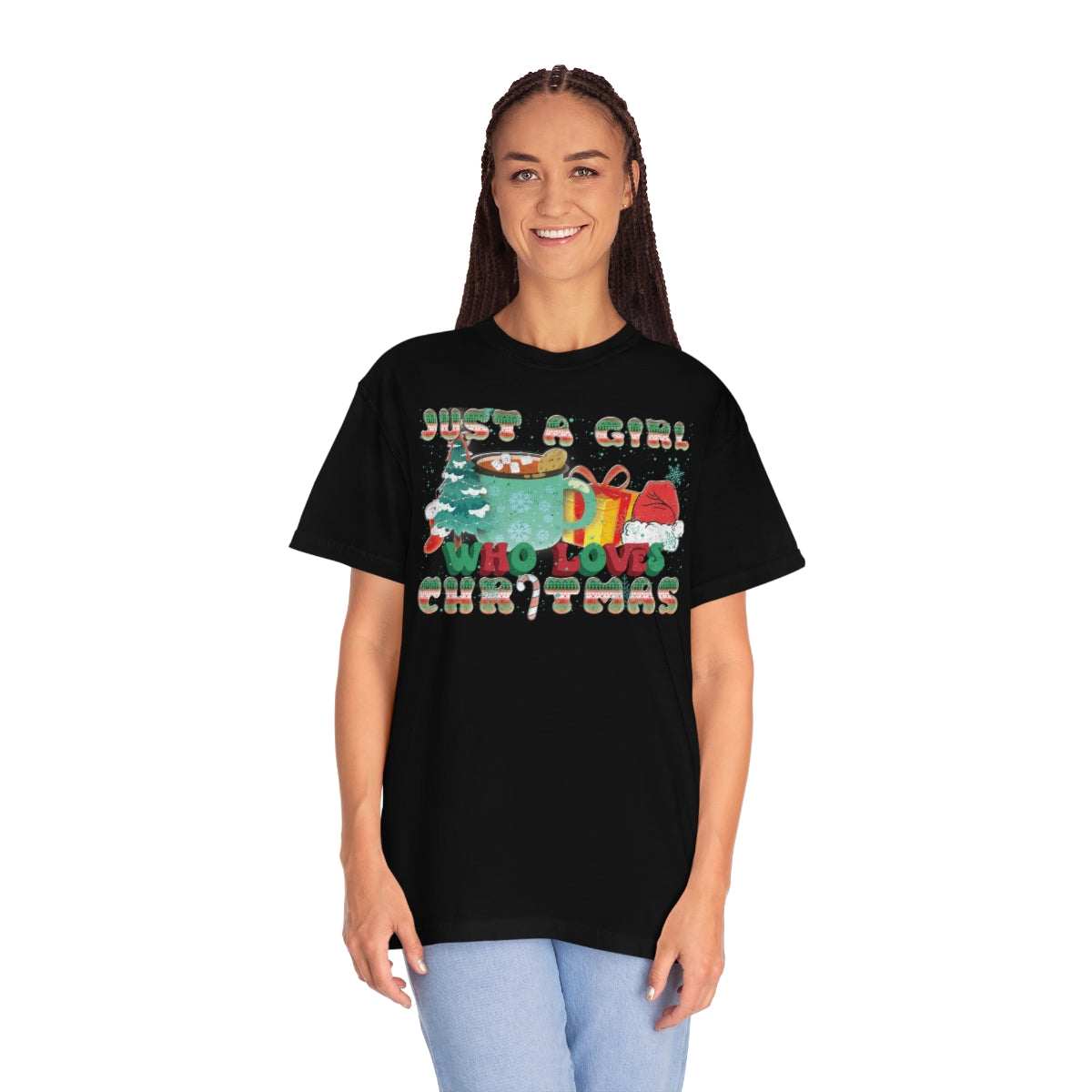 Just a Girl That Loves Christmas Retro Christmas Tshirt