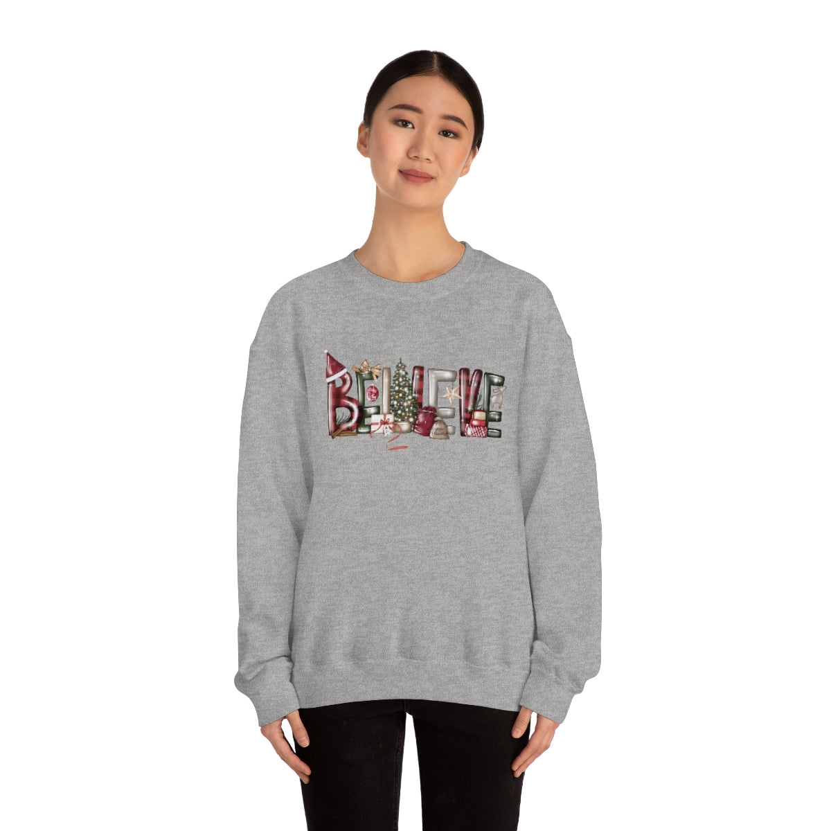 Believe Christmas Magic Xmas Holiday Sweatshirt