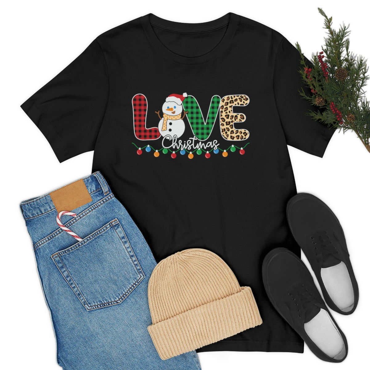 Cute Love Christmas Snowman Tshirt