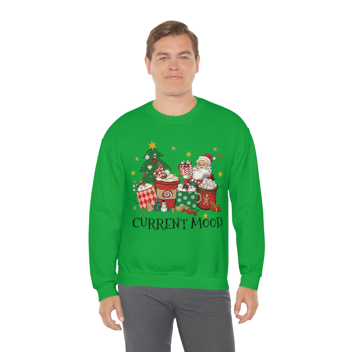 Current Mood Vintage Santa with Presents Christmas Sweatshirt