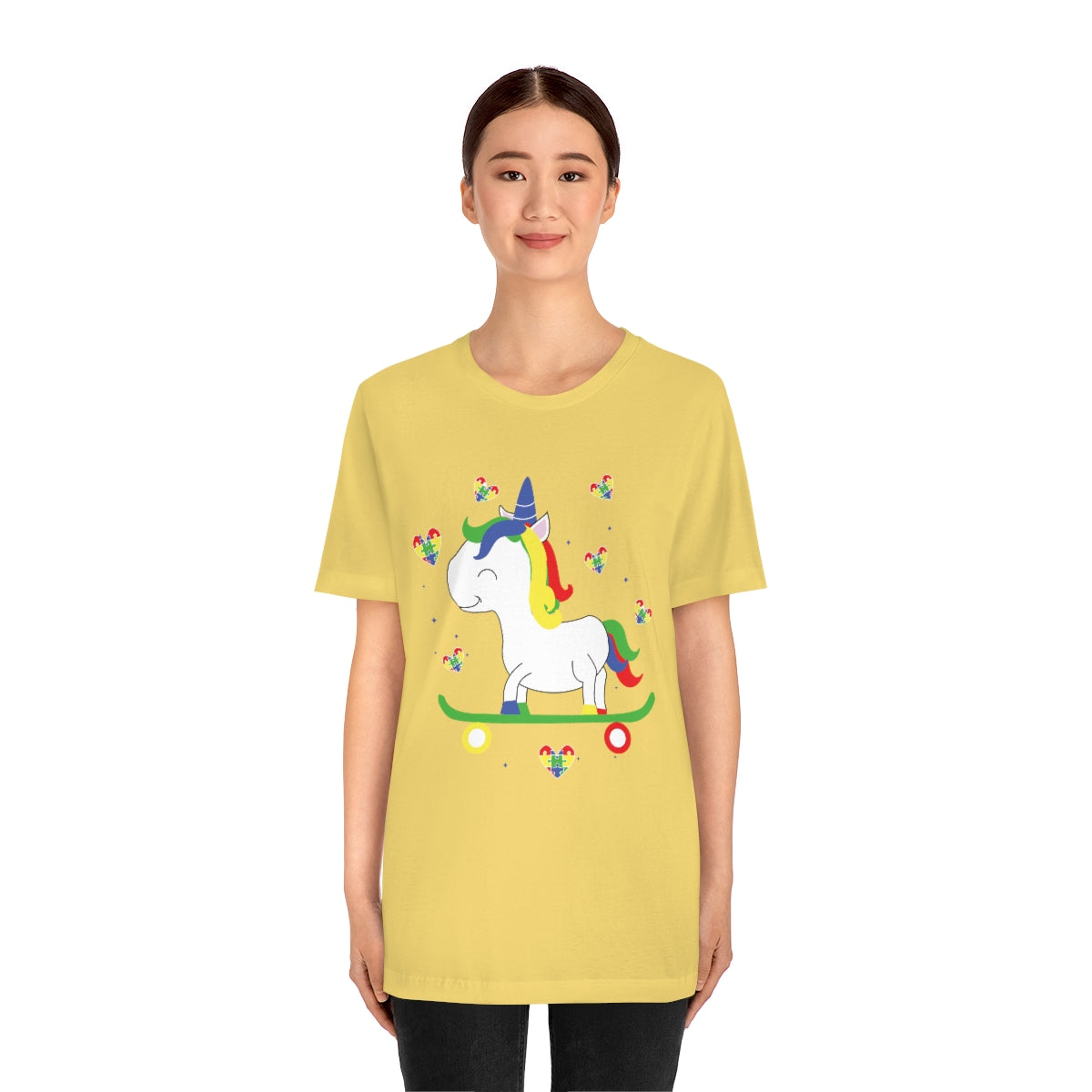 Cute Skateboarding Unicorn Autism Awareness Tshirt