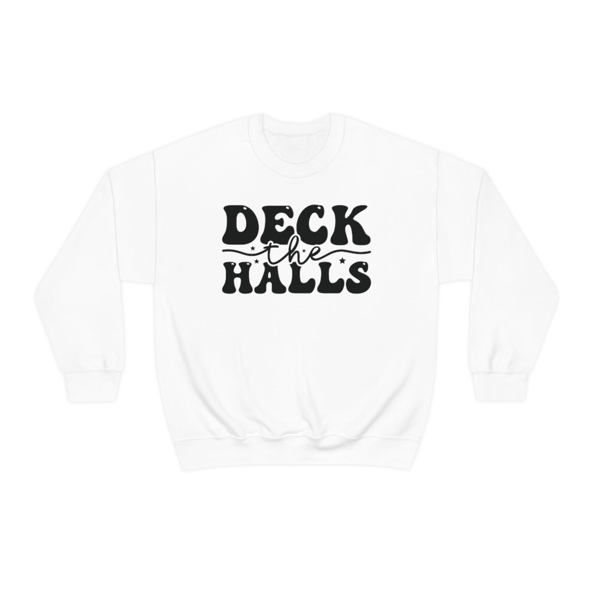 Deck the Halls Retro Lettering Christmas Sweatshirt