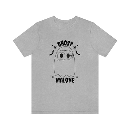 Ghost Malone Cool Halloween Tshirt, Funny Halloween T-Shirt Design on Unisex Jersey Short Sleeve Tee