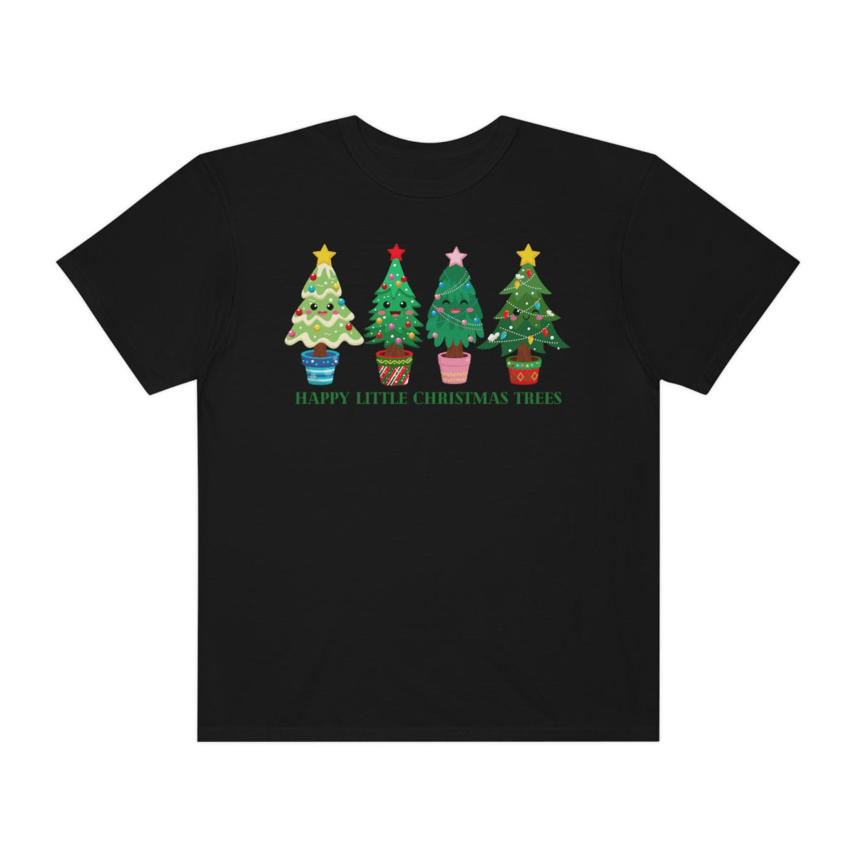 Happy Little Christmas Trees Holiday Xmas TShirt