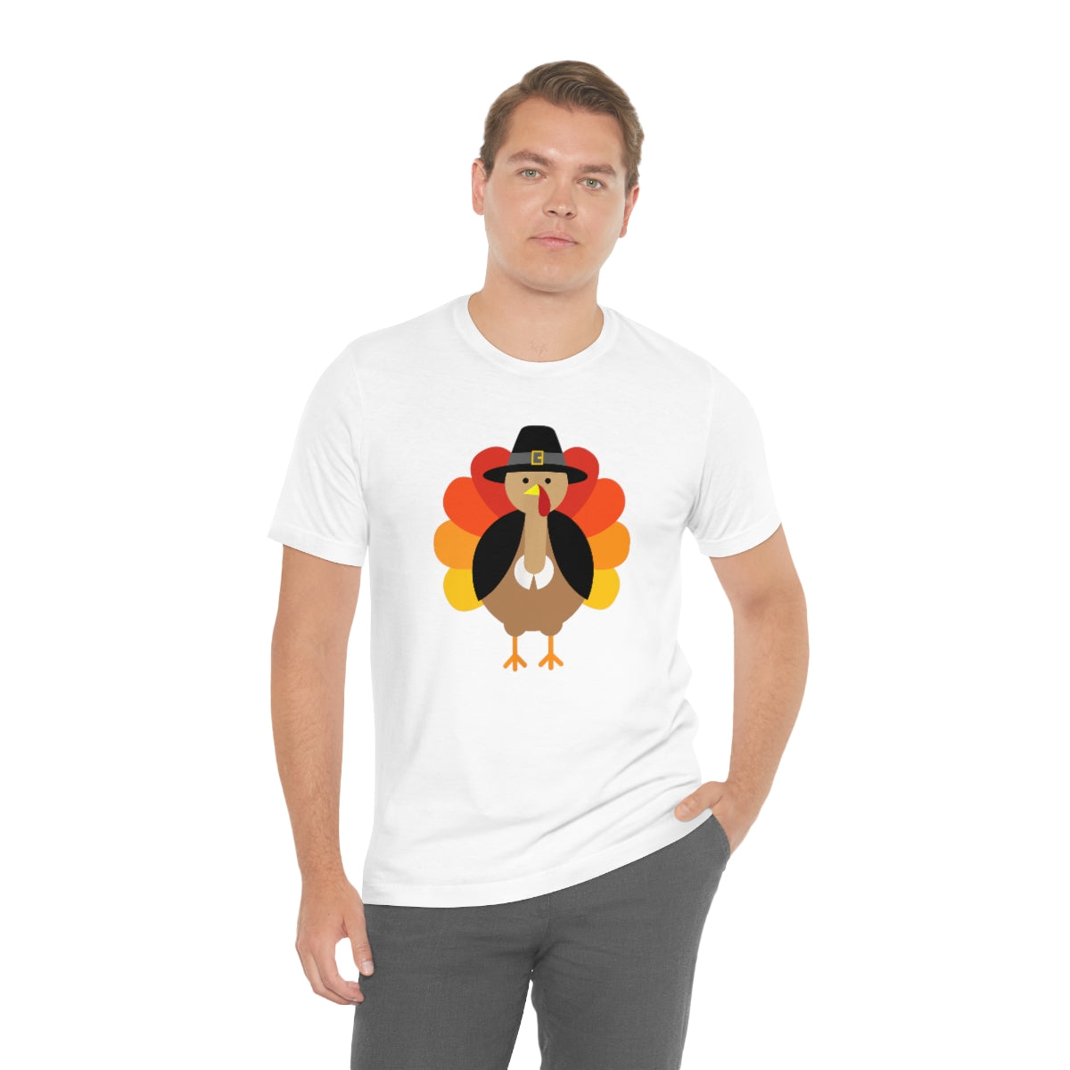 Bold Turkey Thanksgiving Tshirt Design | Thanksgiving TShirt | Thanksgiving T-Shirt | Thanksgiving Teeshirt Design on Unisex Jersey Short Sleeve Tee