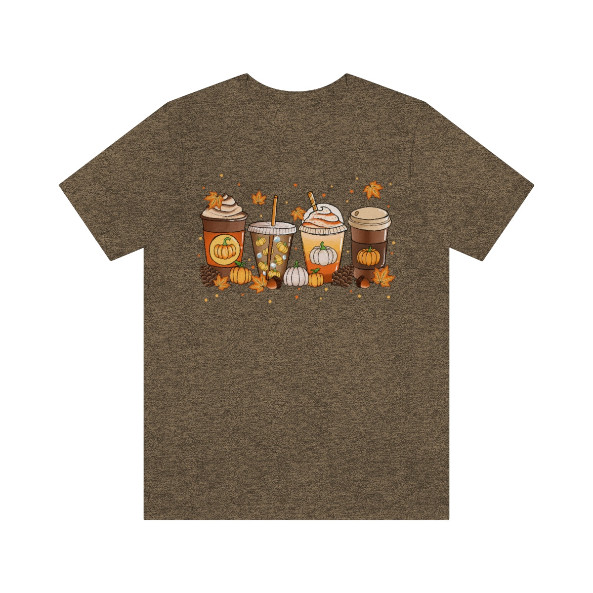 Fall Coffee Shirt Pumpkin Spice Coffee Design Short Sleeve Tshirt