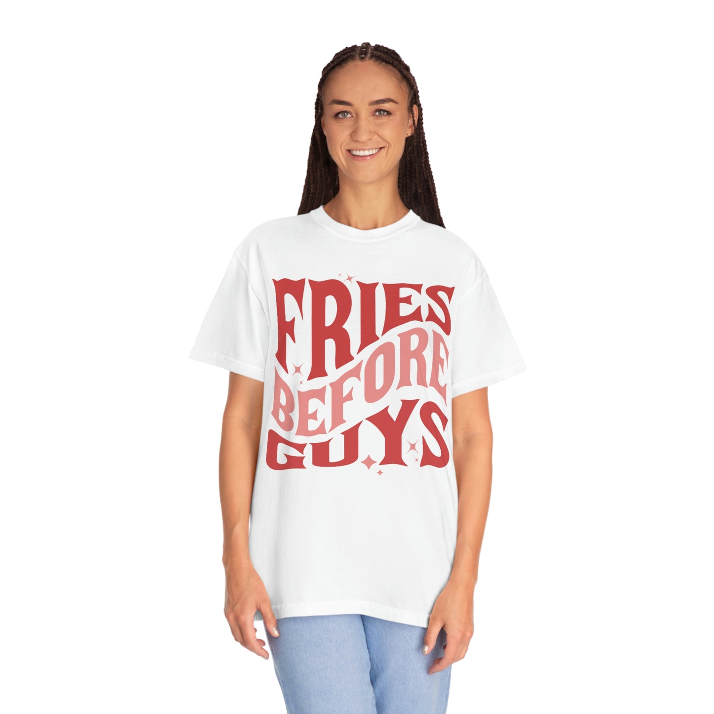 Cool Retro Fries Before Guys Funny Valentines Day Tshirt