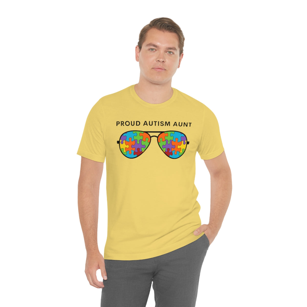 Proud Autism Aunt Sunglasses Tshirt