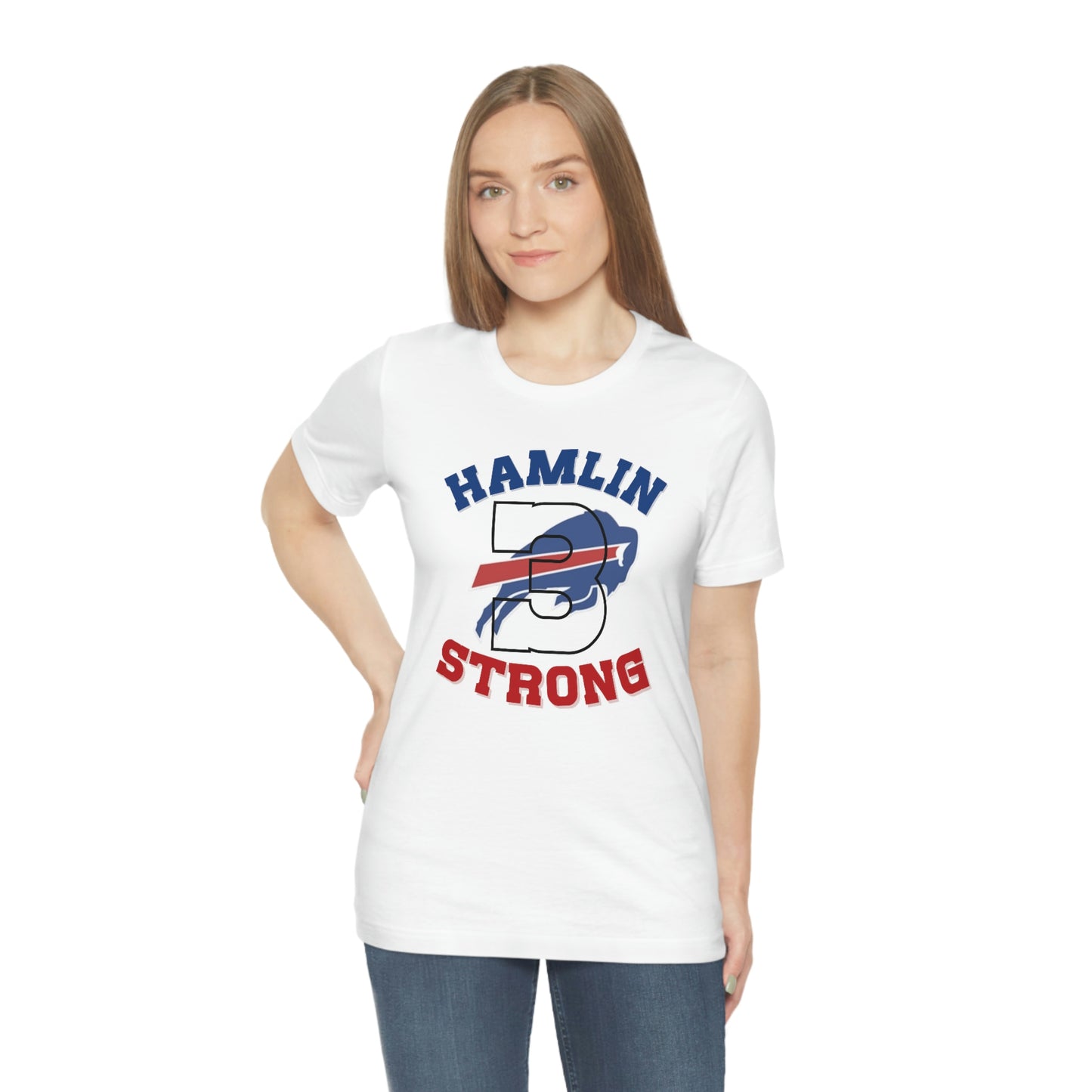 #3 Hamlin Strong Damar Hamlin Buffalo Bills Logo Hamlin Supporter Unisex Jersey Short Sleeve Tee