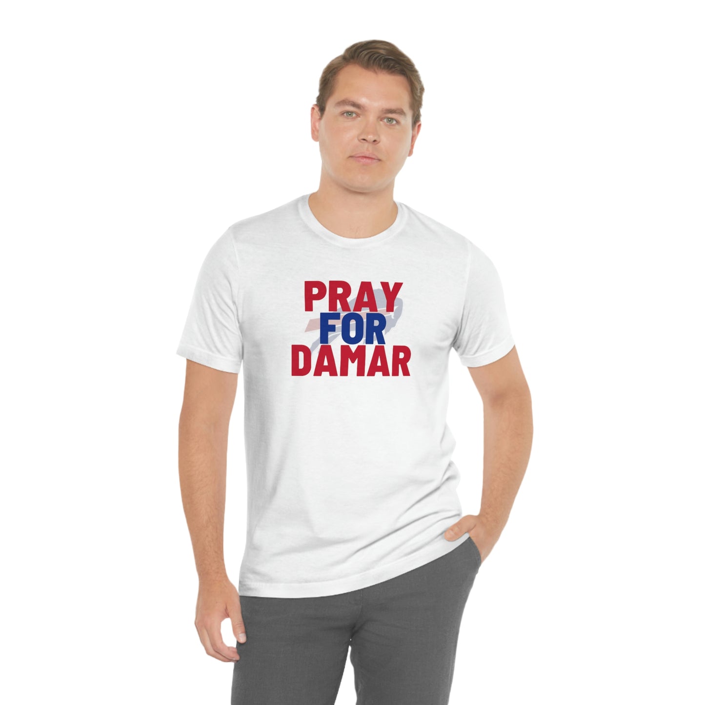 Pray for Damar Buffalo Bills Logo #3 Damar Hamlin Supporter Unisex Jersey Short Sleeve Tee