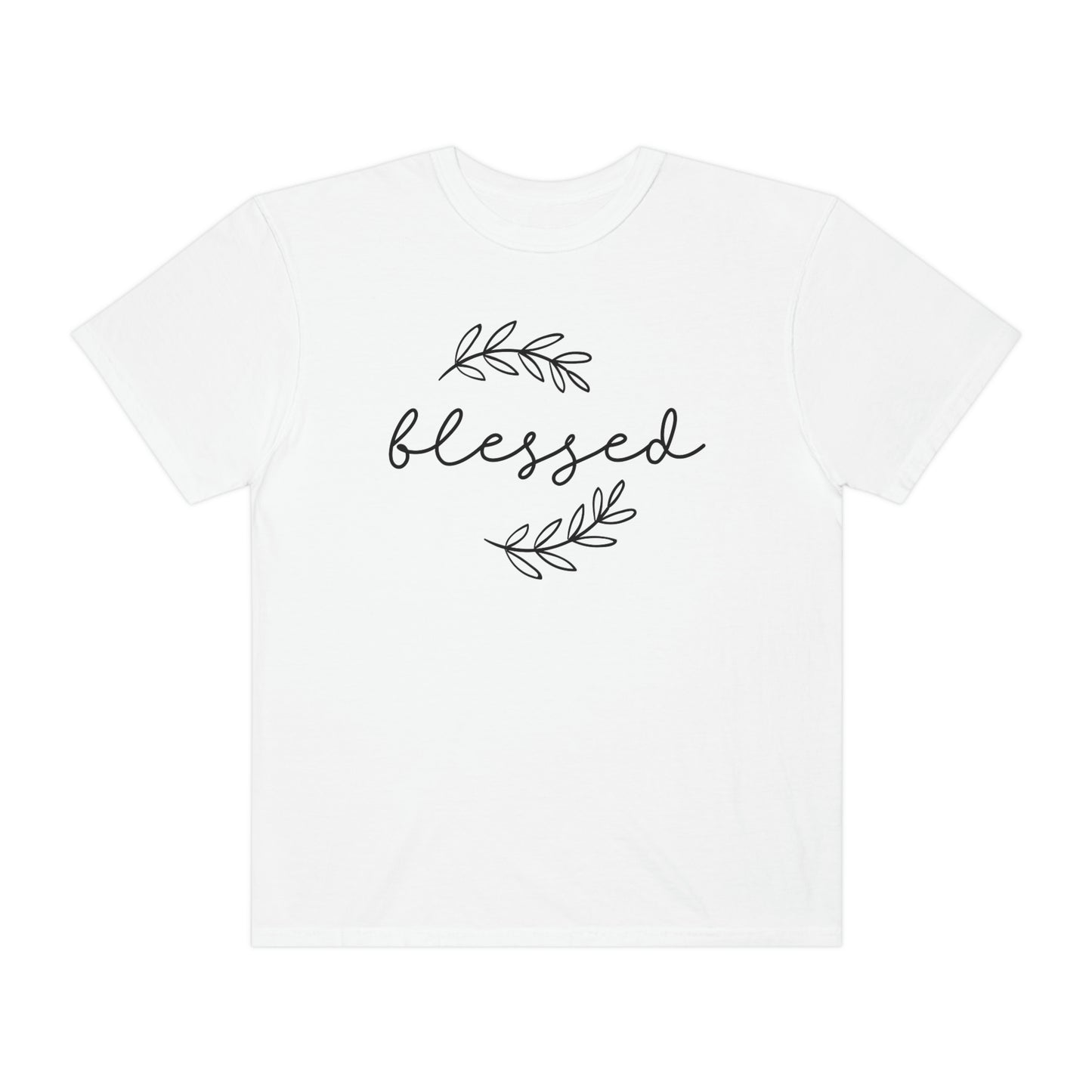 Blessed Olive Leaf Minimalist Font Tshirt