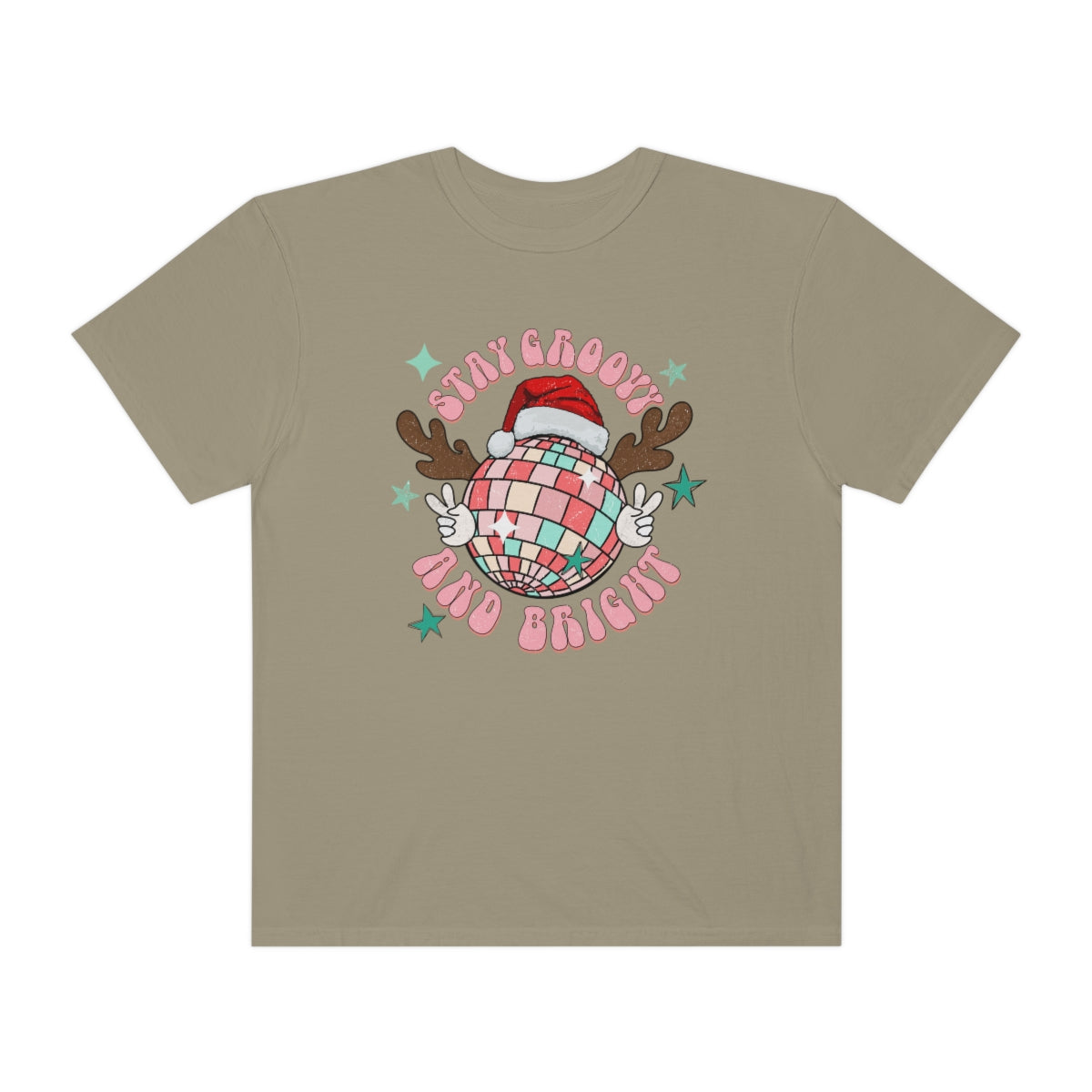 Stay Groovy & Bright Disco Ball Retro Christmas TeeShirt