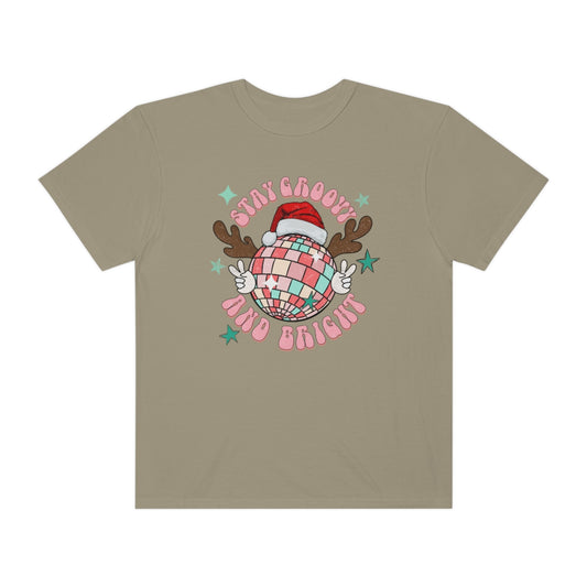 Stay Groovy & Bright Disco Ball Retro Christmas TeeShirt