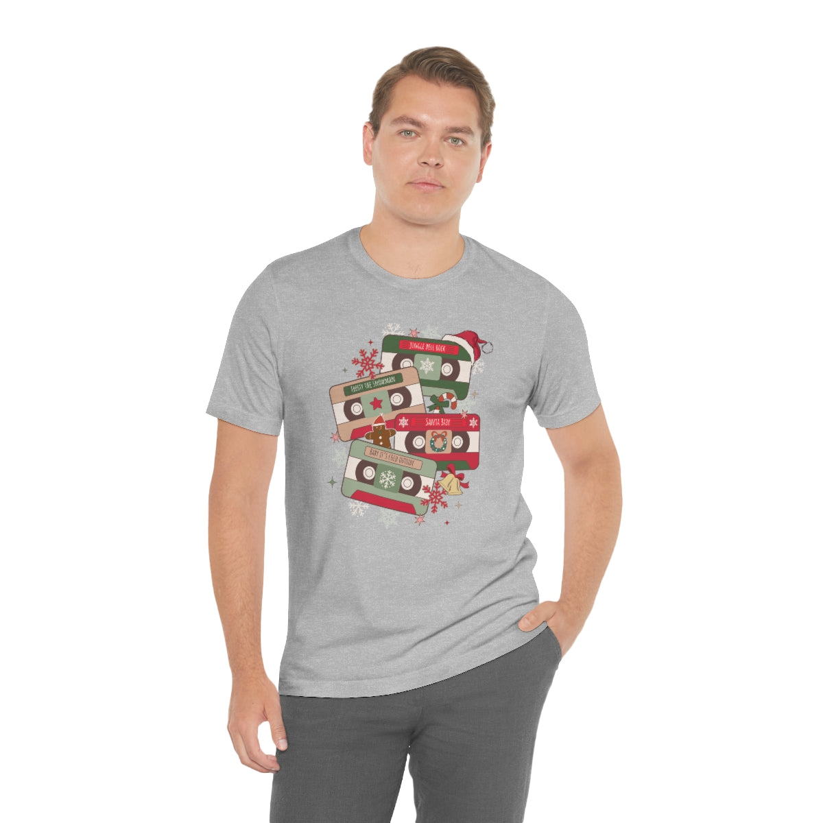 Retro Christmas Music Cassette Tape Christmas Tshirt