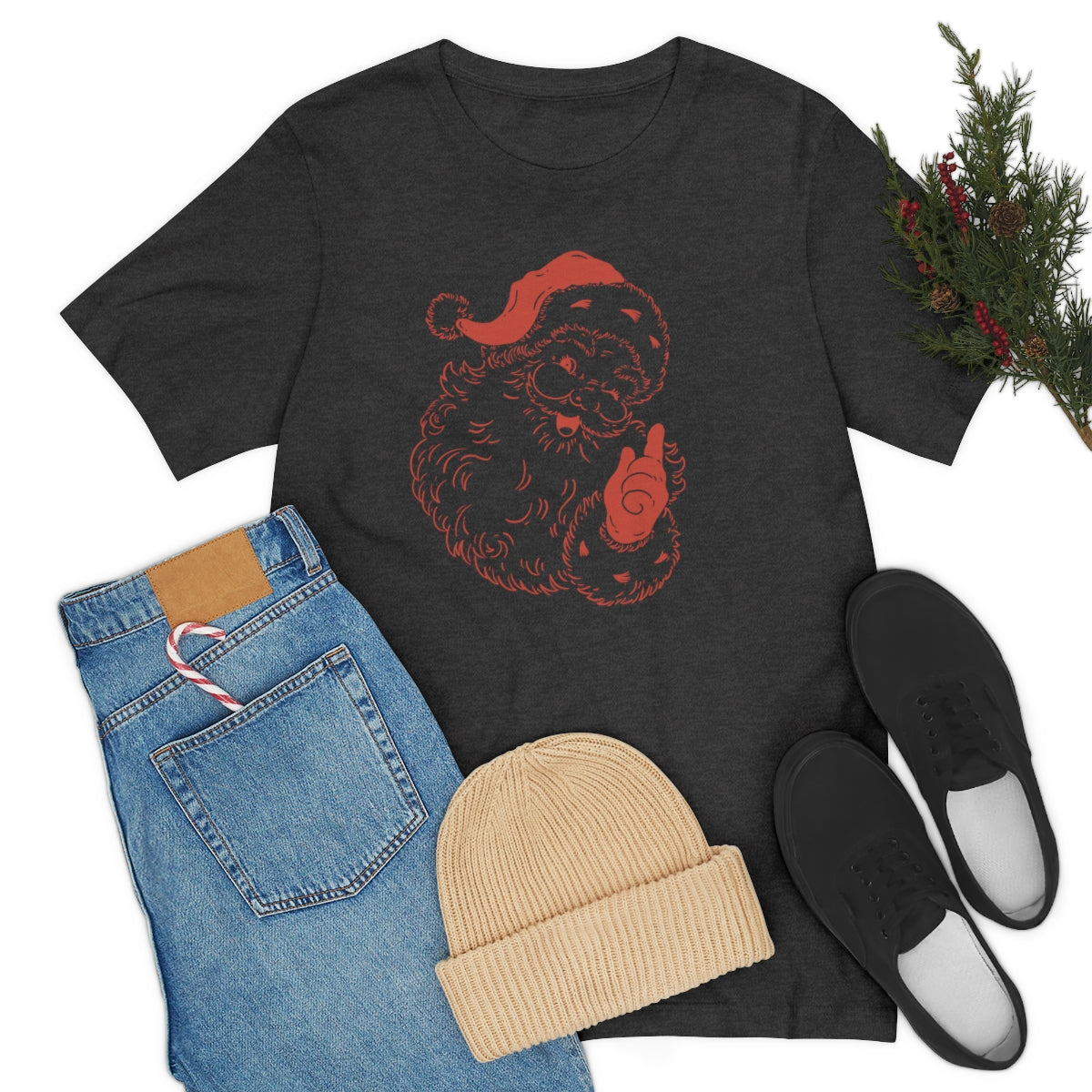 Retro Santa Kris Kringle Christmas Tshirt