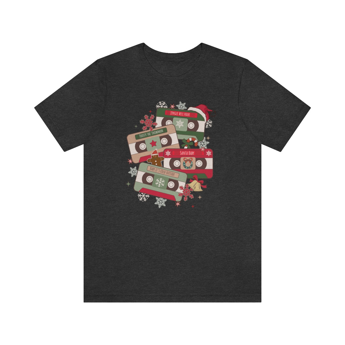 Retro Christmas Music Cassette Tape Christmas Tshirt