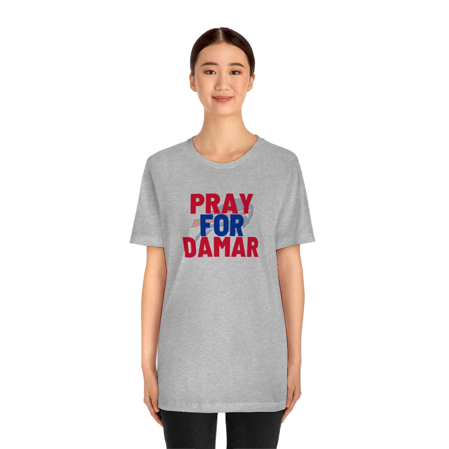 Pray for Damar Buffalo Bills Logo #3 Damar Hamlin Supporter Unisex Jersey Short Sleeve Tee