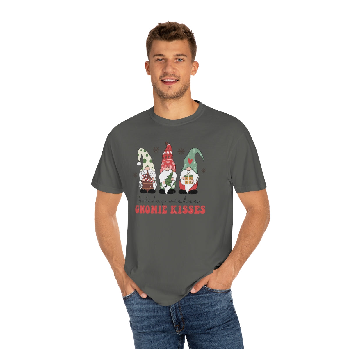 Holiday Wishes & Gnomie Kisses Christmas Tshirt