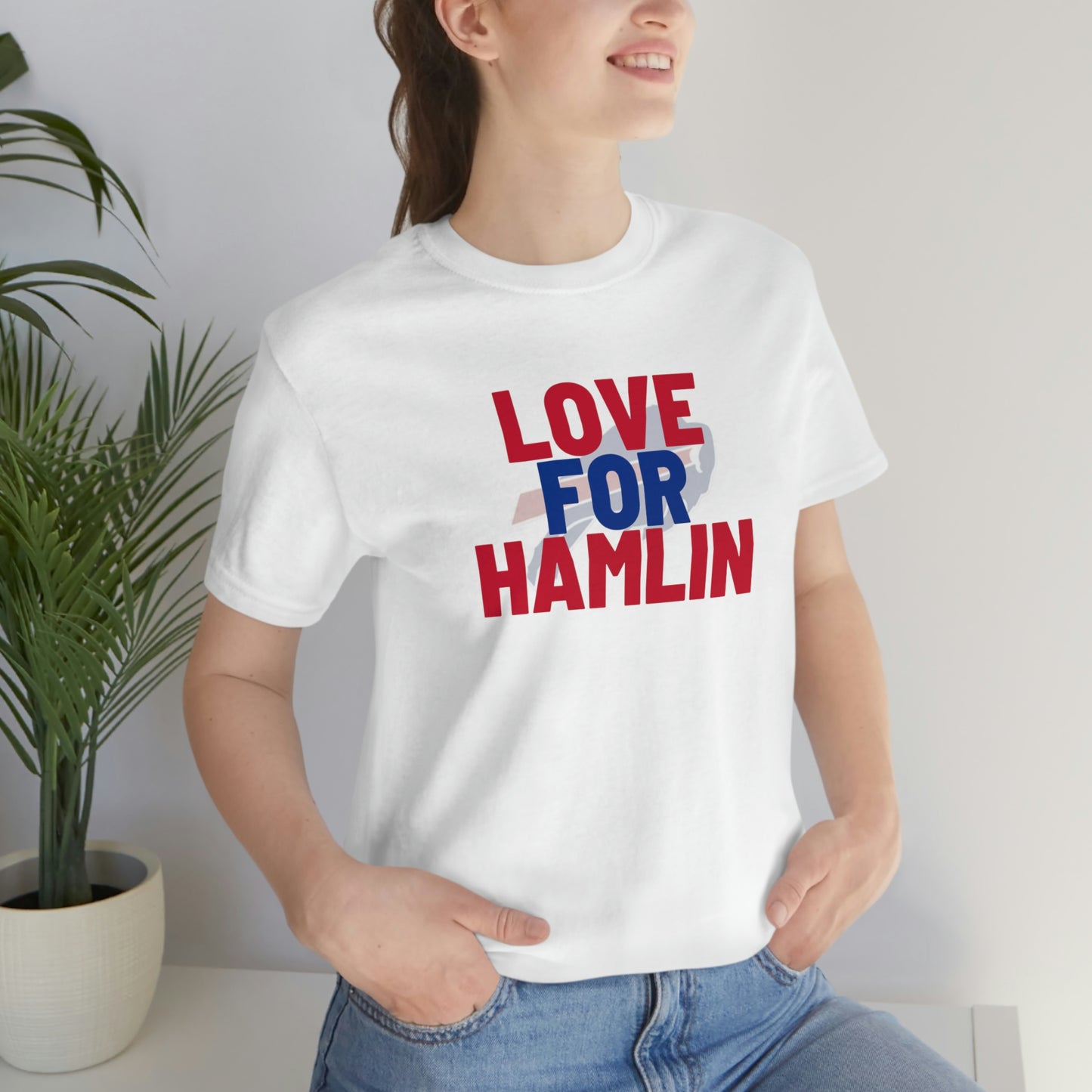 Love for Hamlin Buffalo Bills Logo #3 Unisex Jersey Short Sleeve Tee