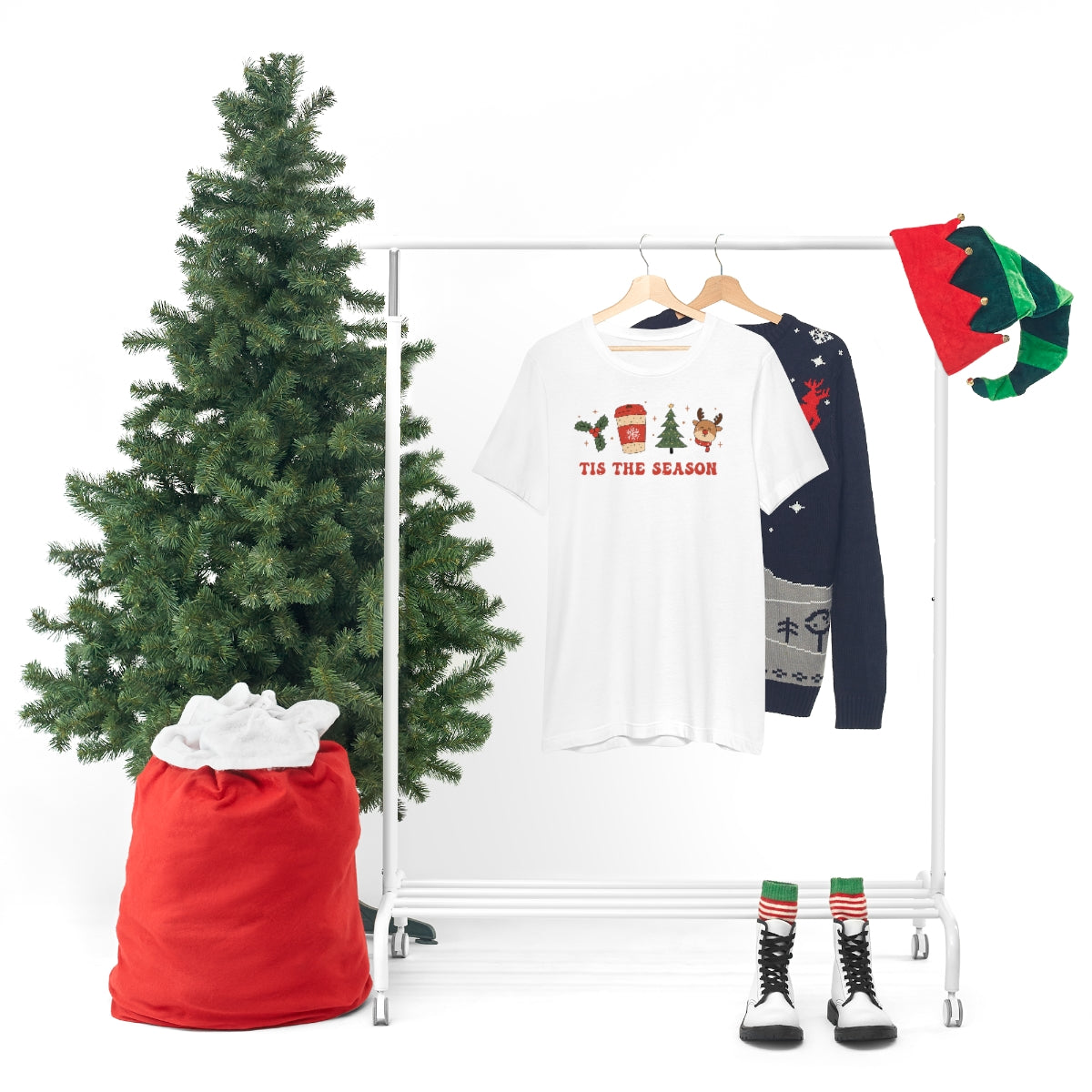 Tis the Season Coffee Themed Christmas Tshirt
