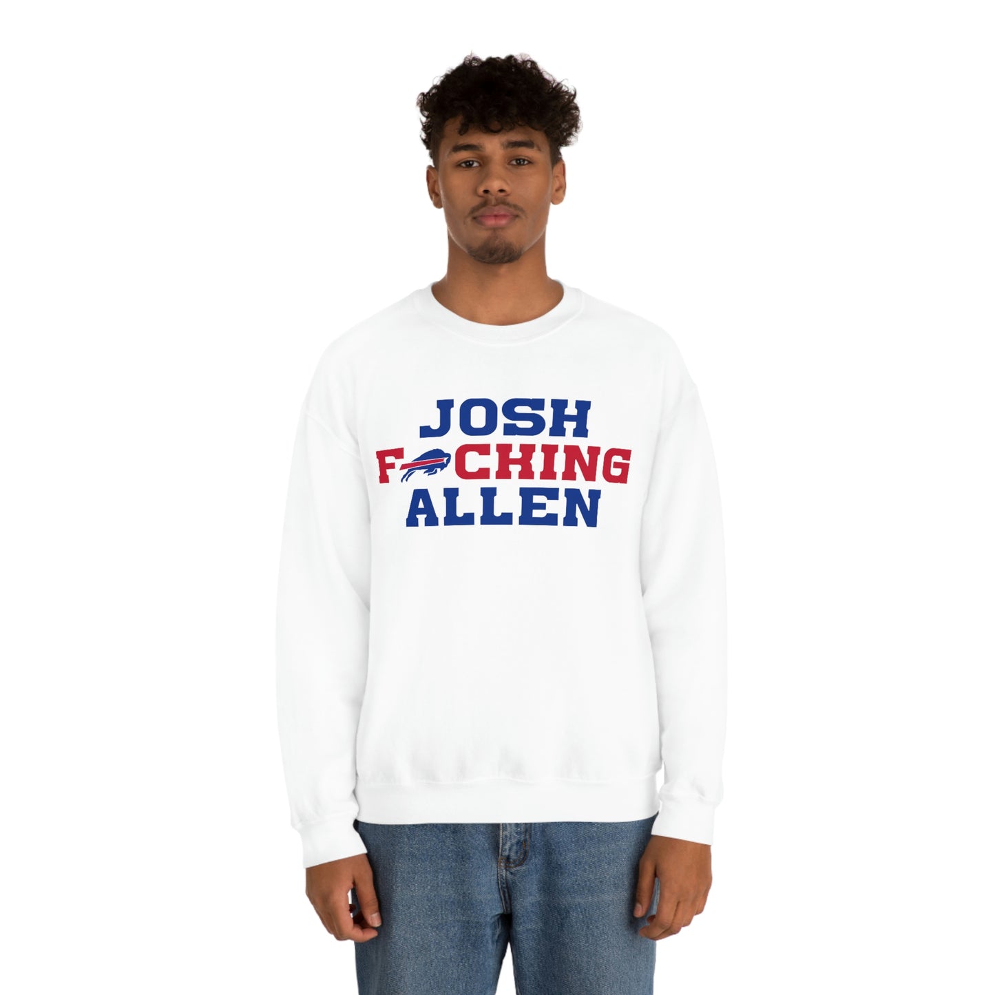 Josh Freaking Allen Bills Mafia #17 Buffalo Bills Football Crewneck Sweatshirt