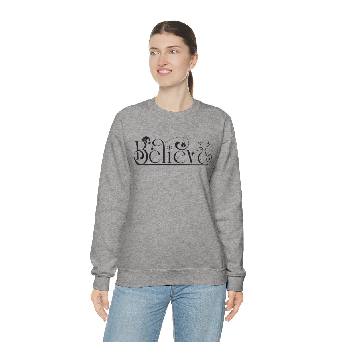 Believe Christmas Magic Holiday Xmas Sweatshirt