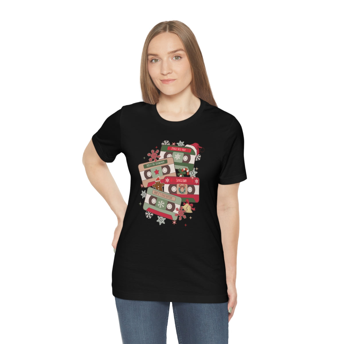 Retro Christmas Music Cassette Tape Christmas Tshirt