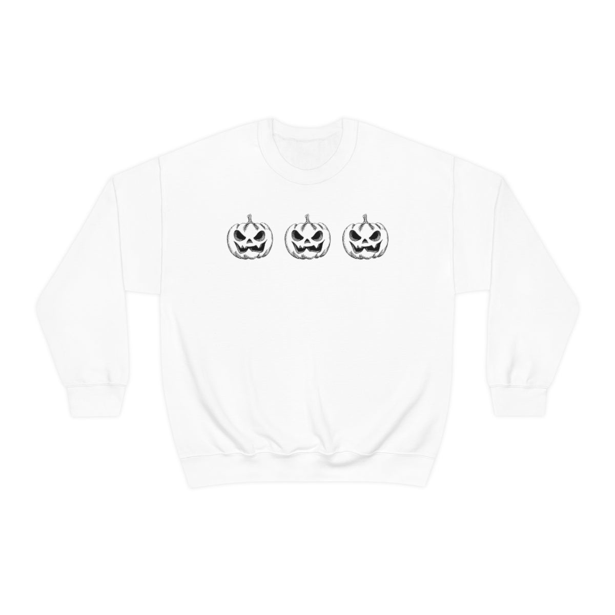 Pumpkin Sweatshirt, Pumpkin Sweater, Jack-o-Lantern Sweatshirt, Halloween Crewneck Sweatshirt, Halloween Sweater, Spooky Season, Fall Shirts on Unisex Heavy Blend™ Crewneck Sweatshirt