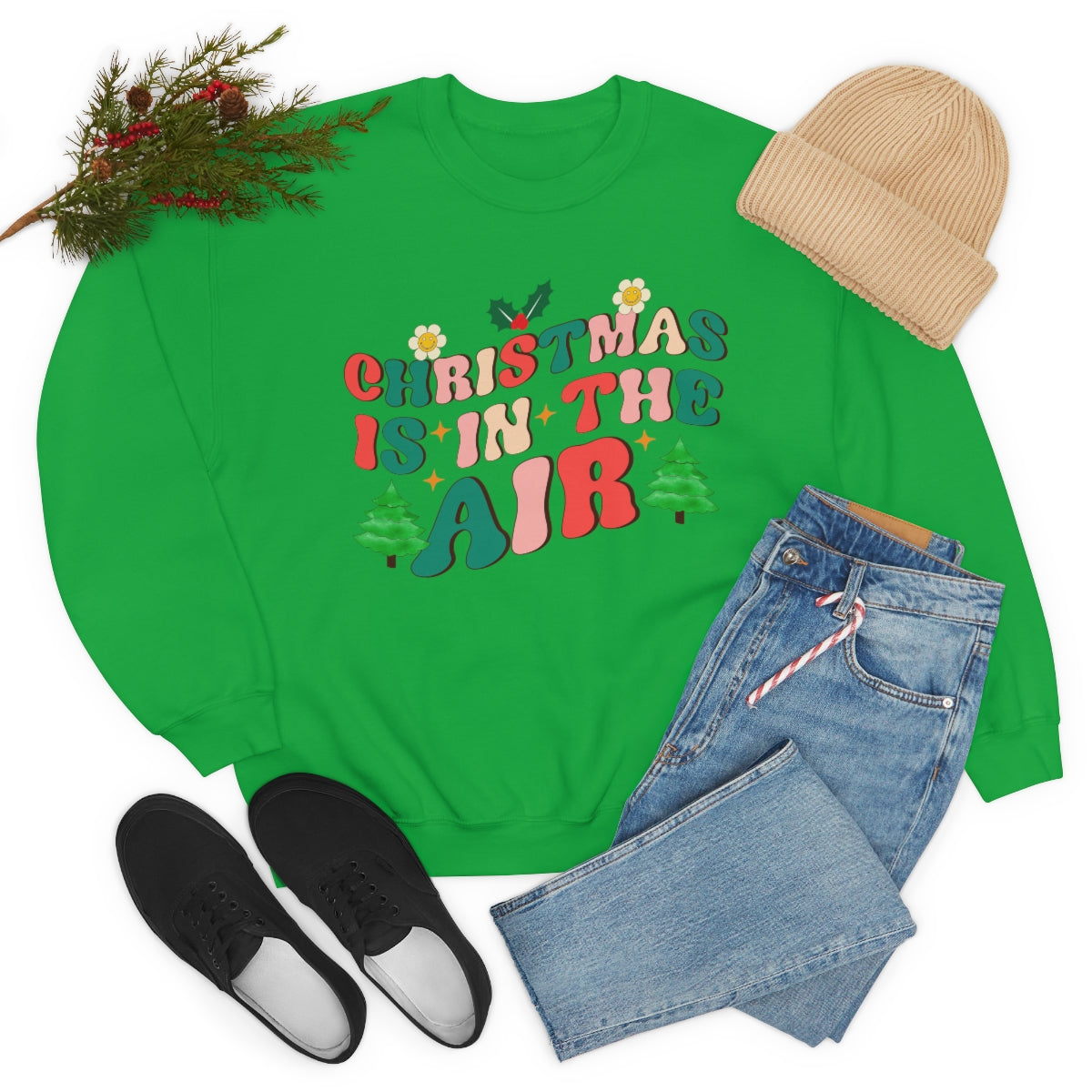 Retro Christmas is in the Air Holiday Sweatshirt