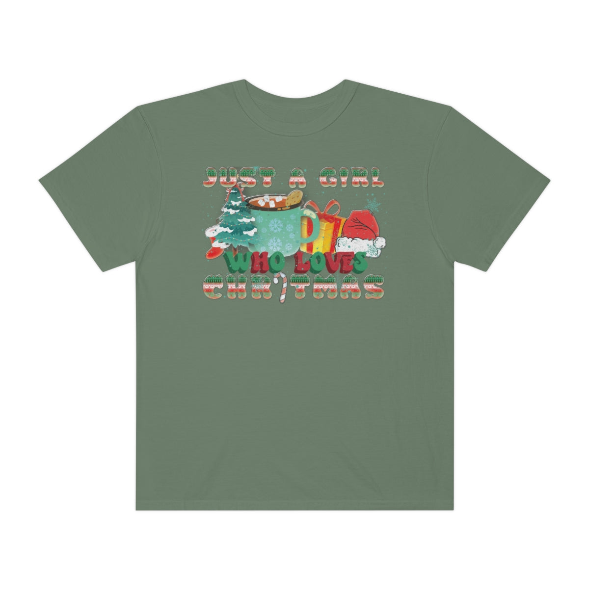 Just a Girl That Loves Christmas Retro Christmas Tshirt