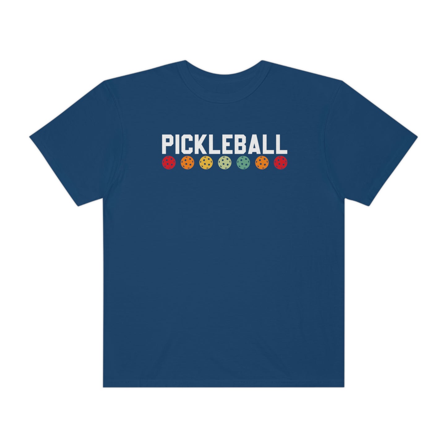 Pickleball Retro Style Rainbow Balls Tshirt